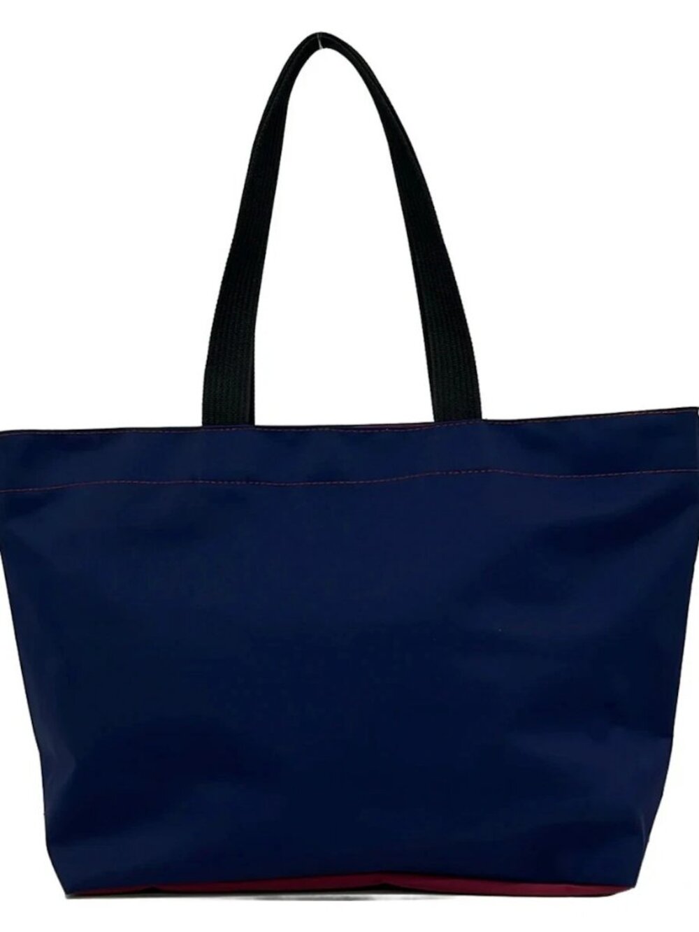Herve Chapelier Nylon Square Shoulder A4L Navy Bordeaux Black Nylon